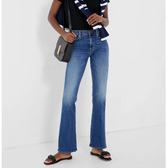 MOTHER The Outsider Sneak Jeans Dark and Stormy Night Sz 28 $238 {HH42} - Picture 1 of 9